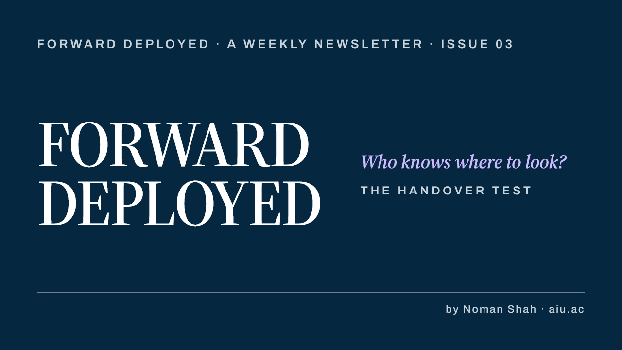 forward deployed engineer handover